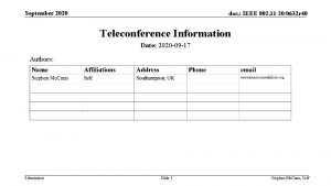 September 2020 doc IEEE 802 11 200632 r