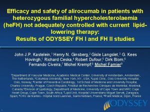 Efficacy and safety of alirocumab in patients with