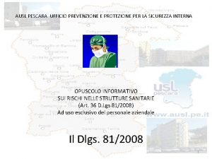 AUSL PESCARA UFFICIO PREVENZIONE E PROTEZIONE PER LA