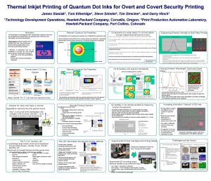 Thermal Inkjet Printing of Quantum Dot Inks for