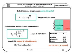 Dipartimento di Ingegneria dei Materiali e della Produzione