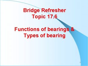 Functions of bearings
