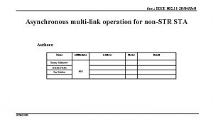 doc IEEE 802 11 200455 r 0 Asynchronous