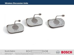 Wireless Discussion Units Security Systems 1 STPRM 3