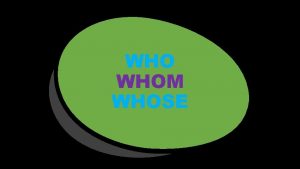 WHO WHOM WHOSE SUBJECTS OBJECTS AND POSSESSIVE FORMS