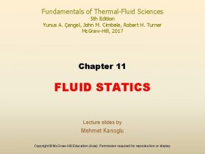 Fundamentals of ThermalFluid Sciences 5 th Edition Yunus