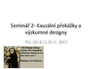 Semin 2 Kauzln pekky a vzkumn designy POL