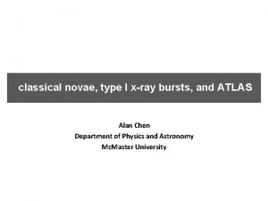 classical novae type I xray bursts and ATLAS