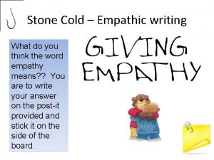 Empathic writing