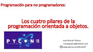 Programacin para no programadores Los cuatro pilares de