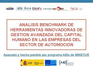 ANALISIS BENCHMARK DE HERRAMIENTAS INNOVADORAS DE GESTION AVANZADA