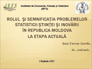 Rolul statisticii in economie