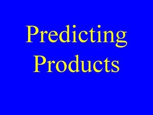 Predicting Products Single Displacement Use activity series of