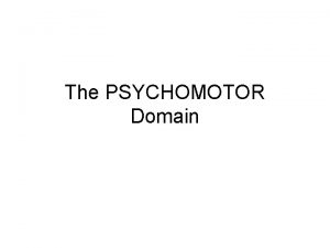 Perception in psychomotor domain