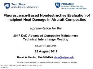 FluorescenceBased Nondestructive Evaluation of Incipient Heat Damage in