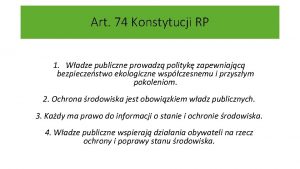 Art 61 Konstytucji RP 1997 74 Konstytucji RP