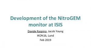 Development of the Nitro GEM monitor at ISIS