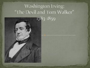 Washington Irving The Devil and Tom Walker 1783