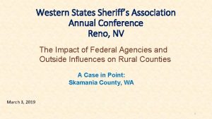 Western States Sheriffs Association Annual Conference Reno NV