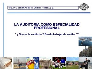 UNL FCE Ctedra Auditora Unidad I Temas A