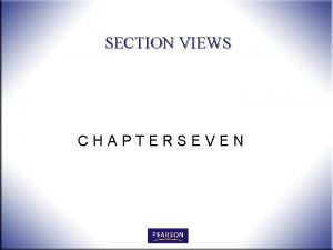 SECTION VIEWS CHAPTERSEVEN OBJECTIVES 1 Understand sections and