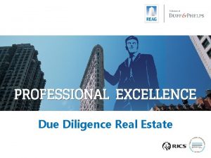 Due Diligence Real Estate Master Thesis on due