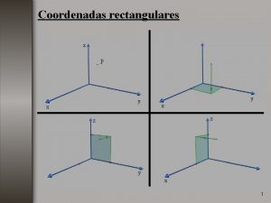 Coordenadas rectangulares z P y x z z