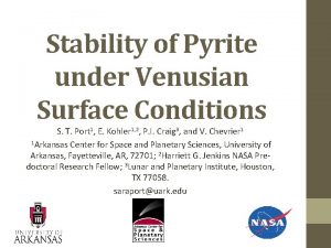 Stability of Pyrite under Venusian Surface Conditions S