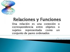 Relaciones y Funciones Una relacin es una conexin