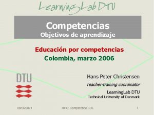 Competencias Objetivos de aprendizaje Educacin por competencias Colombia