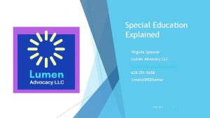 Special Education Explained Virginia Spencer Lumen Advocacy LLC