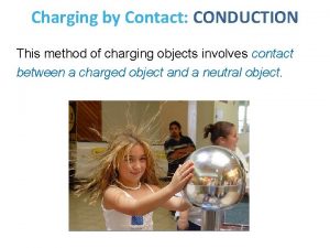 Charging by Contact CONDUCTION 11 2 This method