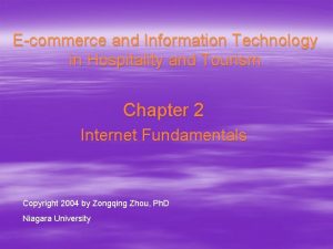 Ecommerce and Information Technology in Hospitality and Tourism