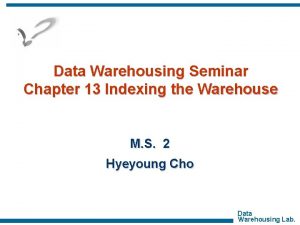 Data warehouse seminar