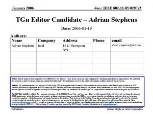 January 2006 doc IEEE 802 11 050287 r