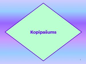 Koppaums 1 Lekcijas plns Nedaltais koppaums Katra koppanieka