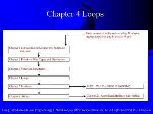 Chapter 4 Loops Liang Introduction to Java Programming