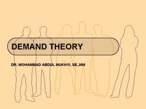 DEMAND THEORY DR MOHAMMAD ABDUL MUKHYI SE MM