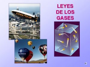 NDICE LEYES DE LOS GASES NDICE Un gas