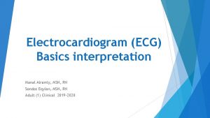 Electrocardiogram ECG Basics interpretation Manal Alramly MSN RN