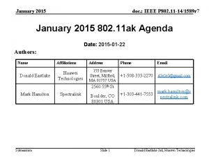 January 2015 doc IEEE P 802 11 141589