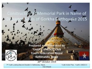 Construction of Memorial Park in Name of Departed