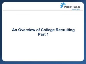 An Overview of College Recruiting Part 1 NCAA