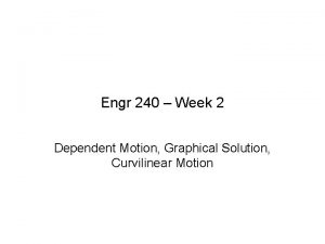 Engr 240 Week 2 Dependent Motion Graphical Solution