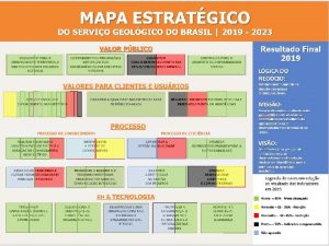 MAPA ESTRATGICO DO SERVIO GEOLGICO DO BRASIL 2019