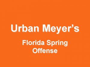 Urban Meyers Florida Spring Offense Run Plays Florida
