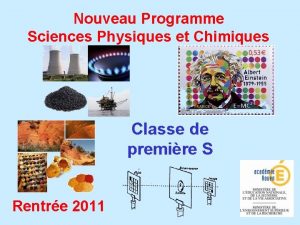 Nouveau Programme Sciences Physiques et Chimiques Classe de