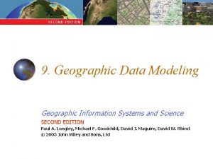 9 Geographic Data Modeling Geographic Information Systems and