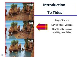 Introduction To Tides Bay of Fundy Nova Scotia