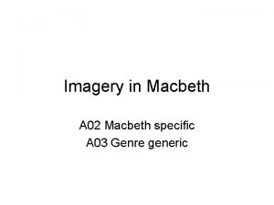 Imagery in macbeth